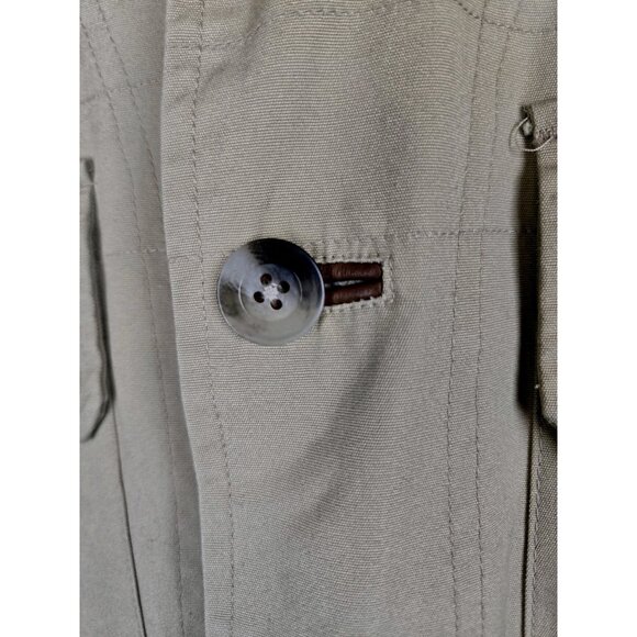 Travelsmith Beige Safari Jacket Mens M Utility Field Cargo Pockets Twill Travel - Picture 5 of 9